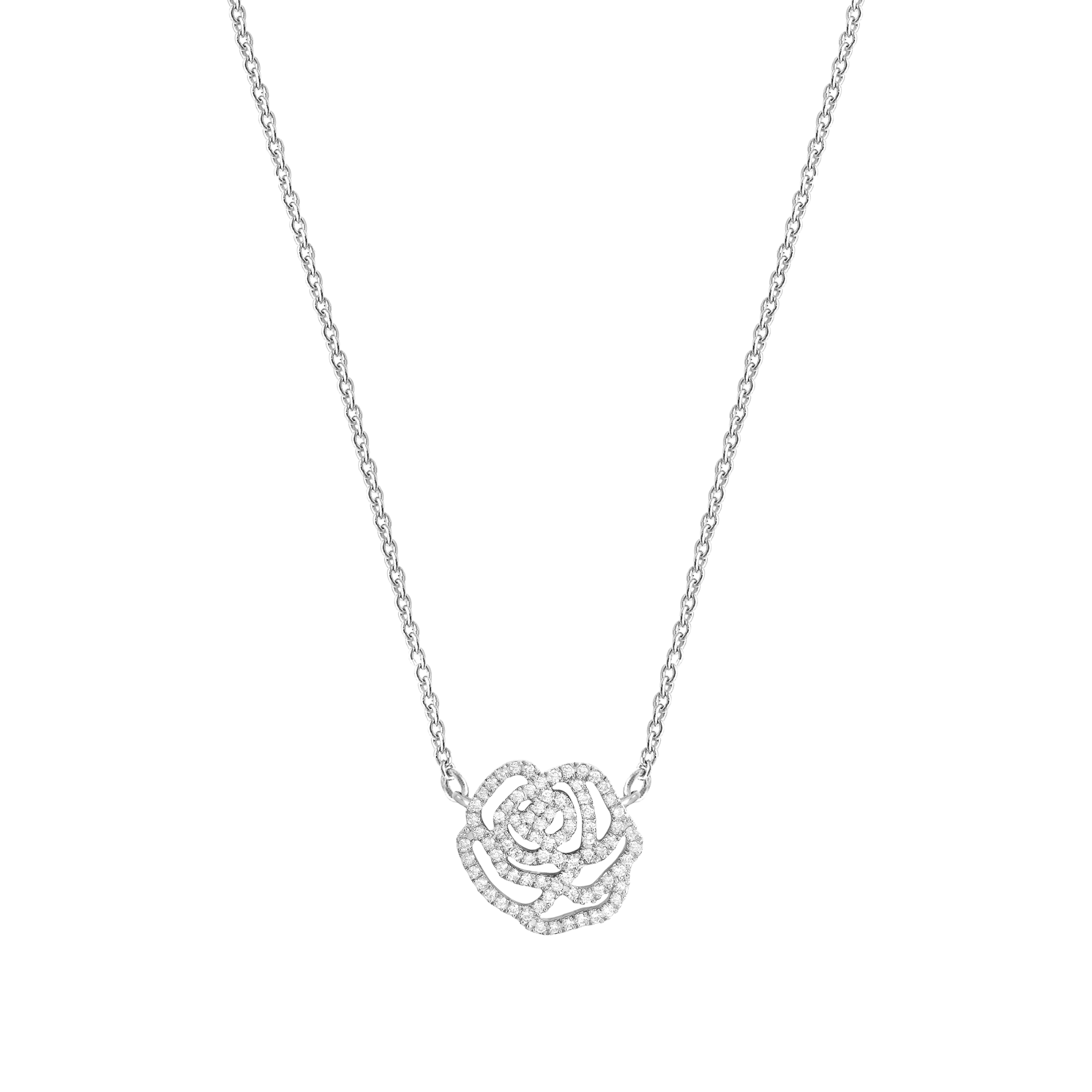 Necklace gold and diamonds - LA ROSE - Vanessa Tugendhaft